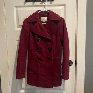 3/$30 Burgundy Pea Coat